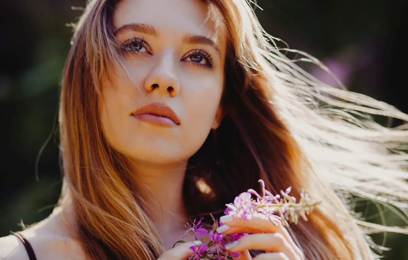 Photo wallpaper girl, the wind, hair, Maxim Grachev