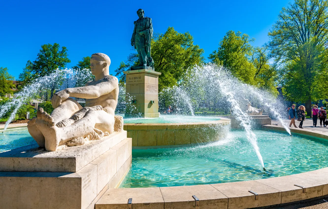 Photo wallpaper France, Fountains, Colmar, Monuments, A. J. Bruat
