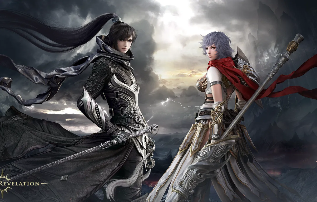 Photo wallpaper weapons, Asia, Revelation Online, the game, two
