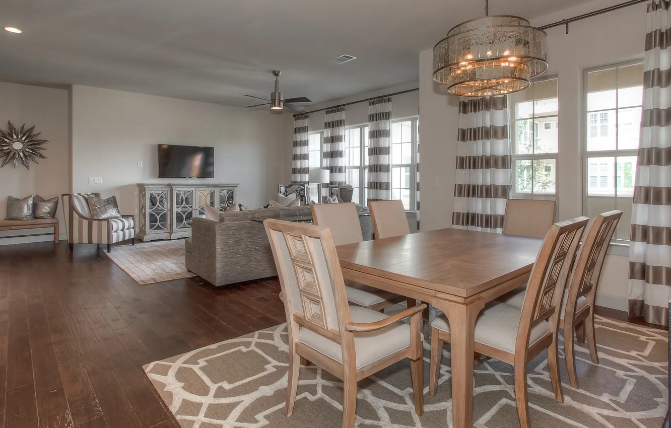 Photo wallpaper design, style, interior, living room, dining room, A Closer Look at the Modern, Mediterranean Lighting