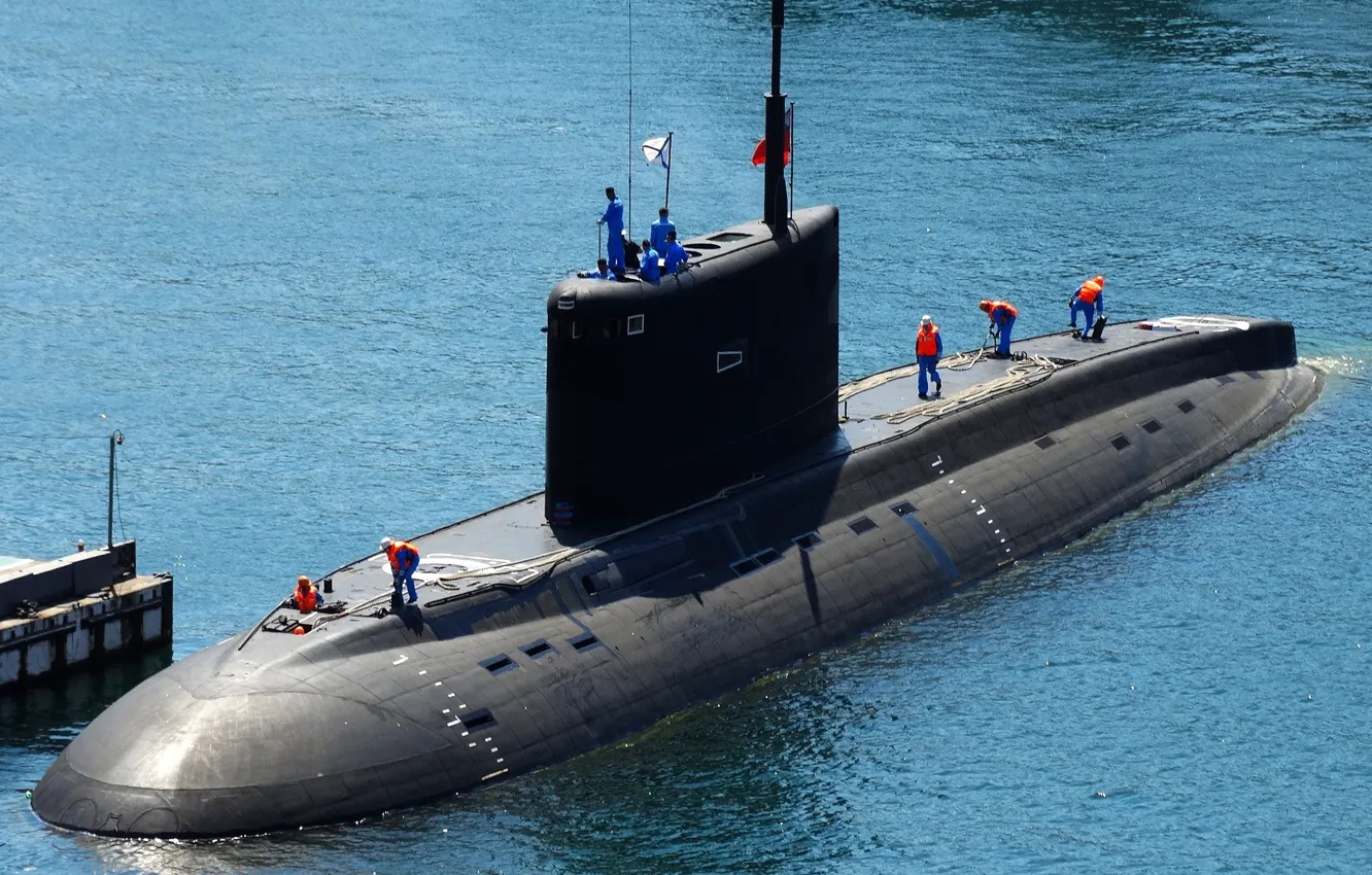 Photo wallpaper boat, Navy, underwater, mooring, diesel, The black sea fleet, "Novorossiysk", SSK