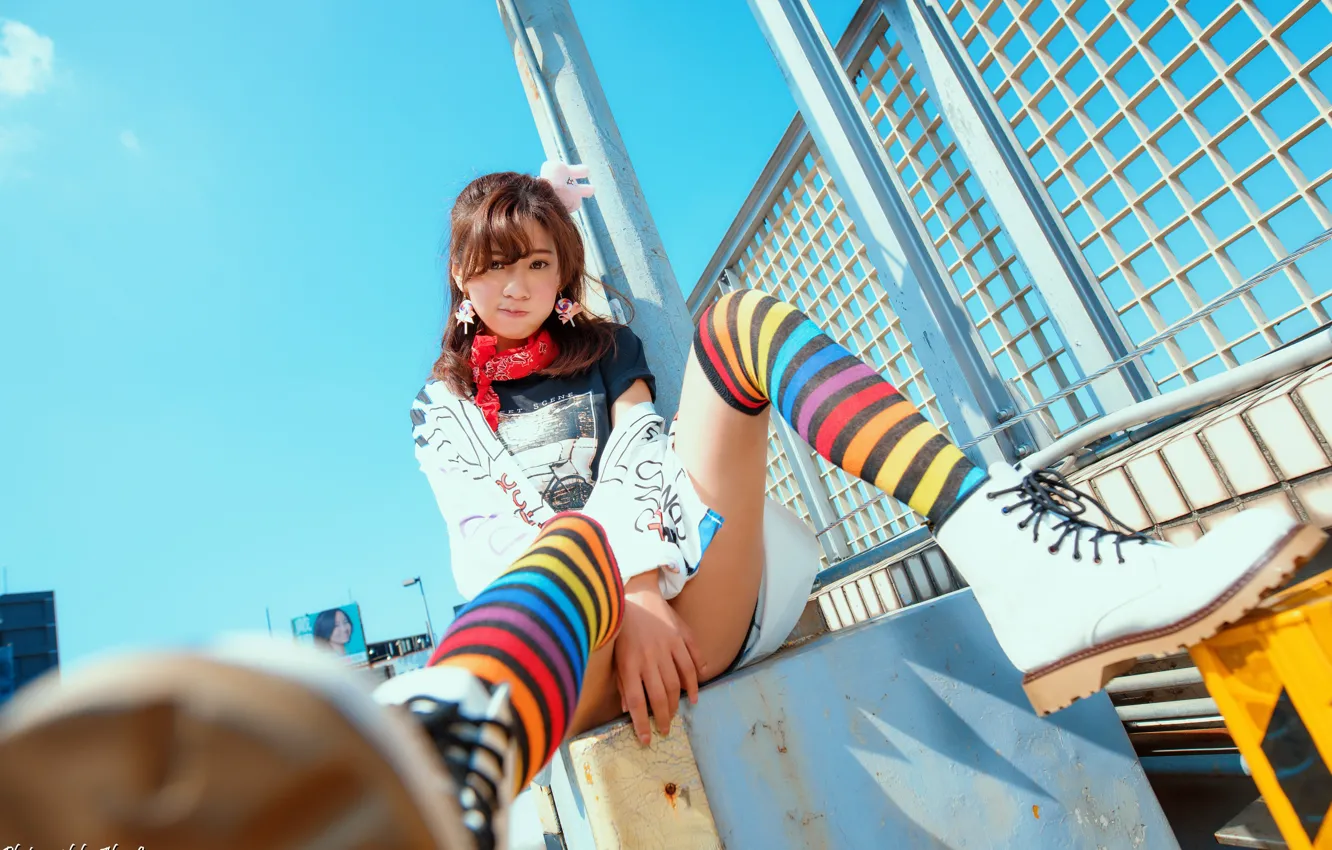 Photo wallpaper girl, woman, asian, cute