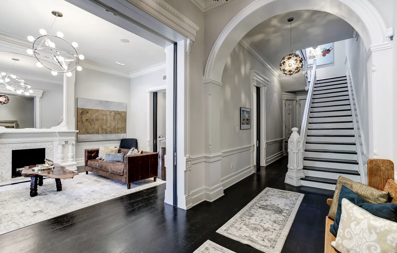 Photo wallpaper interior, corridor, ladder, living room, Vermont