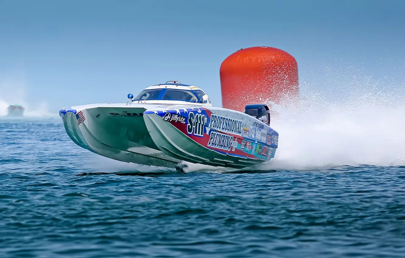 Photo wallpaper race, boat, speed