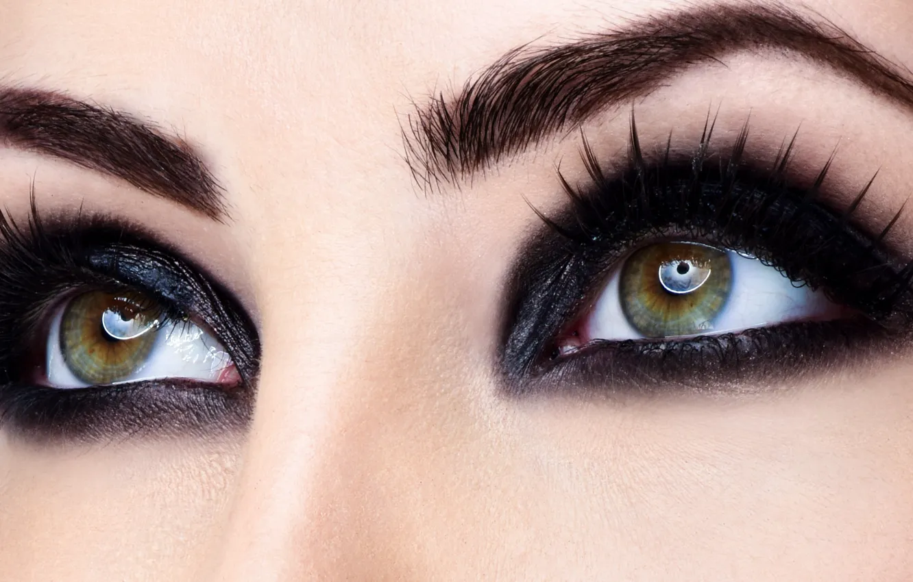Photo wallpaper eyes, macro, eyelashes, makeup