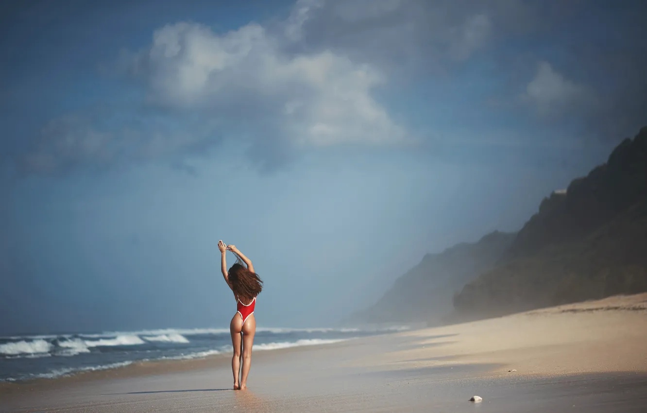 Photo wallpaper beach, sky view, ass hots
