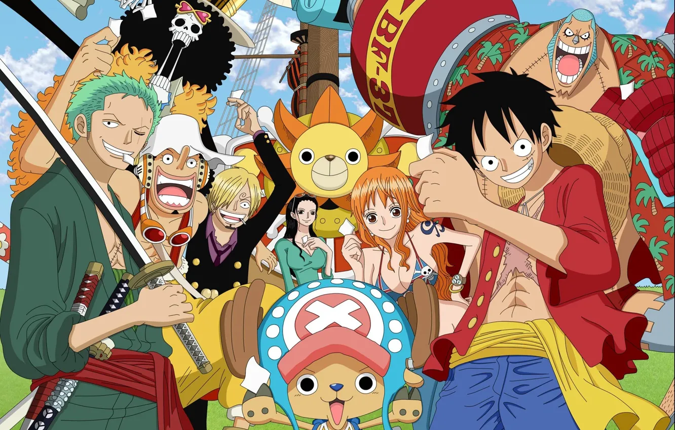 Photo wallpaper game, Chopper, One Piece, anime, katana, Robin, asian, shooter