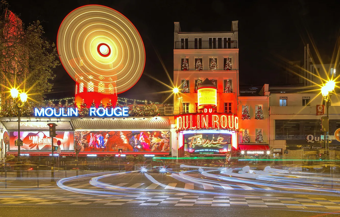 Photo wallpaper France, Paris, Christmas
