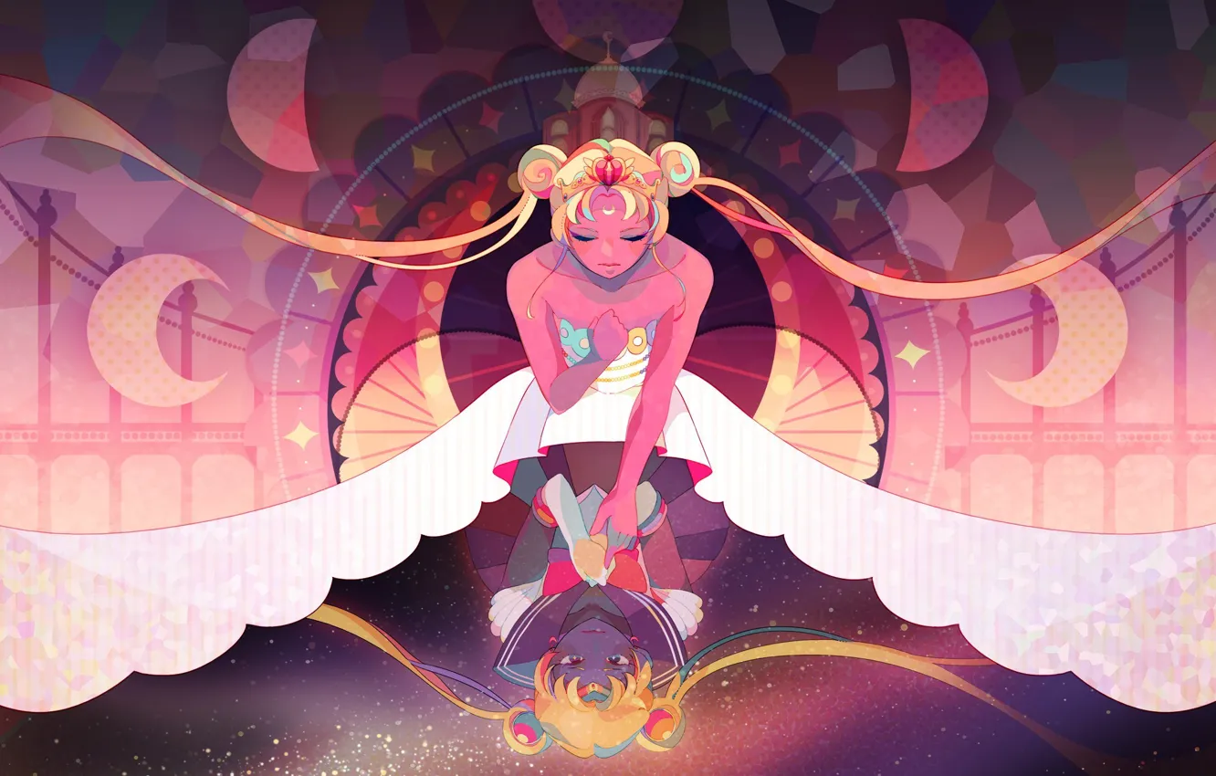 Photo wallpaper anime, sailor moon, ysagi, sereniti