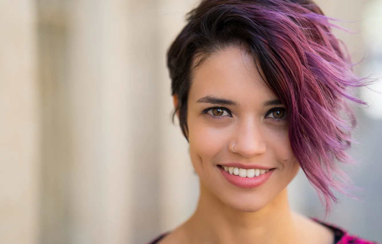 Photo wallpaper face, smile, hair, Tati