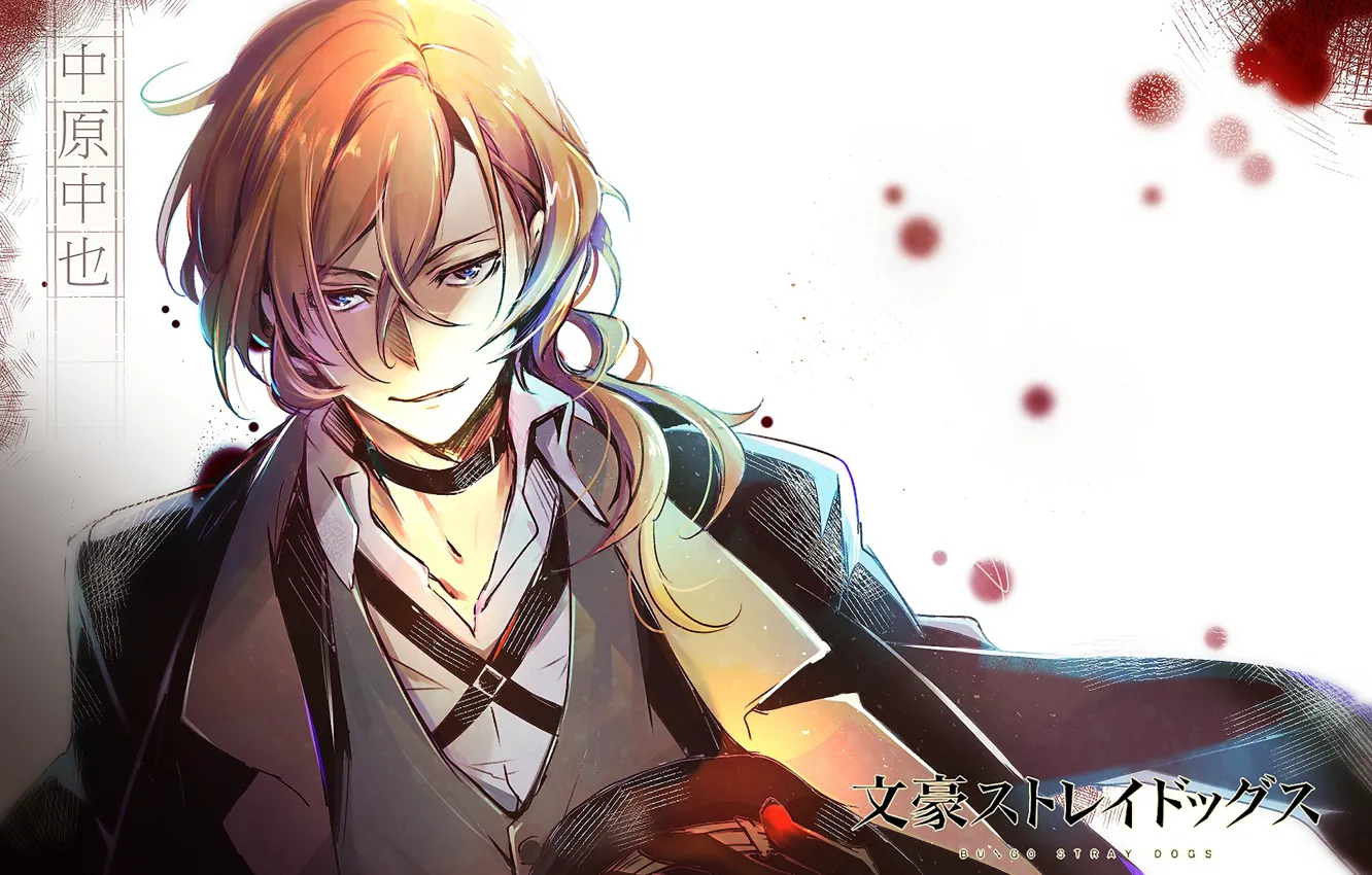 Photo wallpaper look, smile, anime, art, guy, Bungou Stray Dogs, Stray dogs literary geniuses