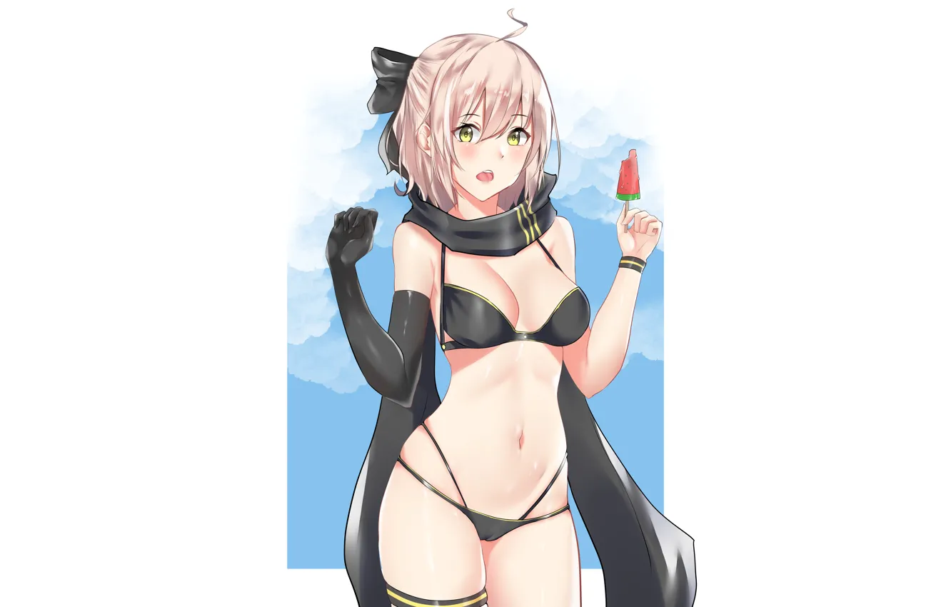 Photo wallpaper girl, sexy, Cameltoe, cleavage, long hair, boobs, anime, beautiful