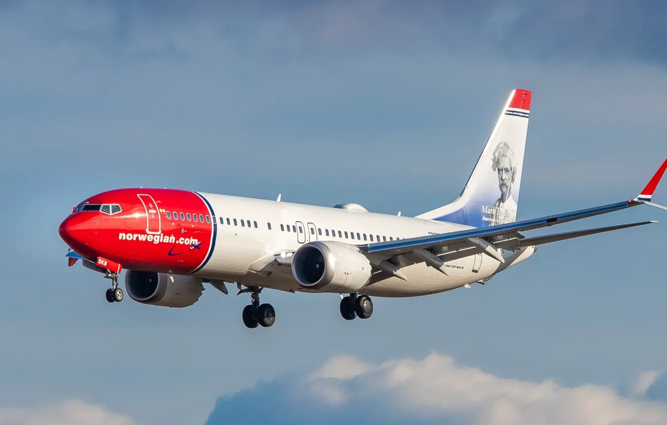 Photo wallpaper Boeing, Norwegian Air Shuttle, 737-8