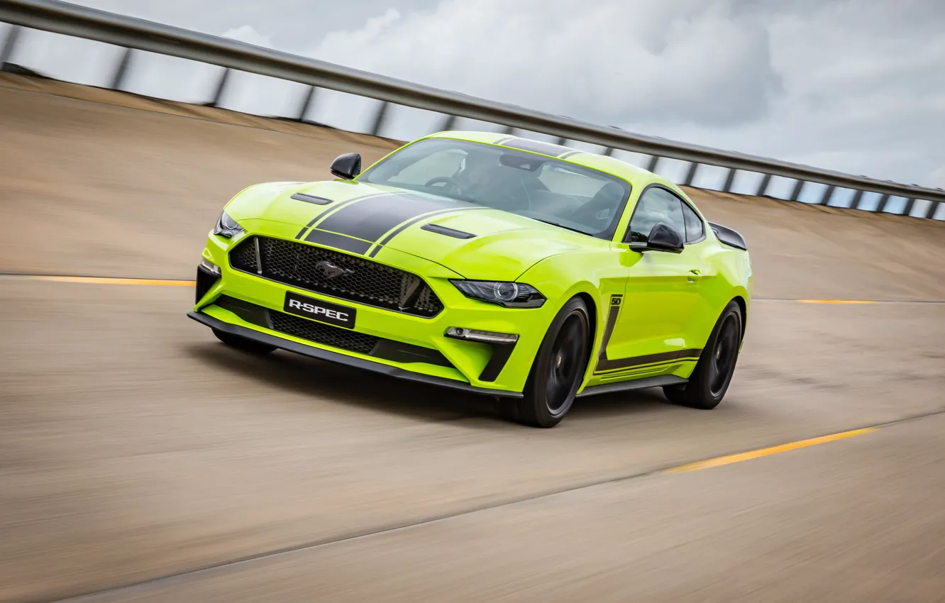 Photo wallpaper speed, Mustang, Ford, AU-spec, R-Spec, 2019, Australia version