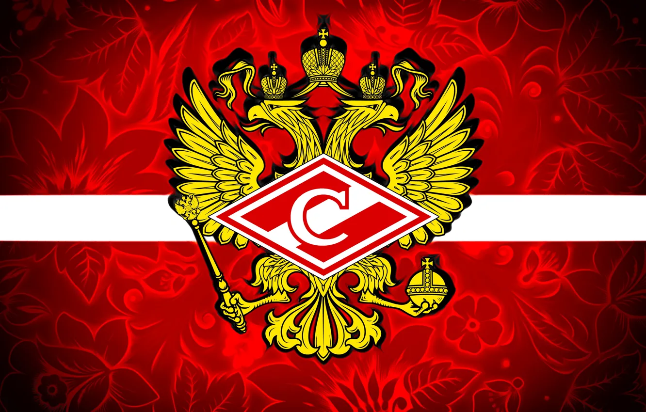 Photo wallpaper Red, Sport, Flag, Logo, Football, Eagle, Background, Emblem