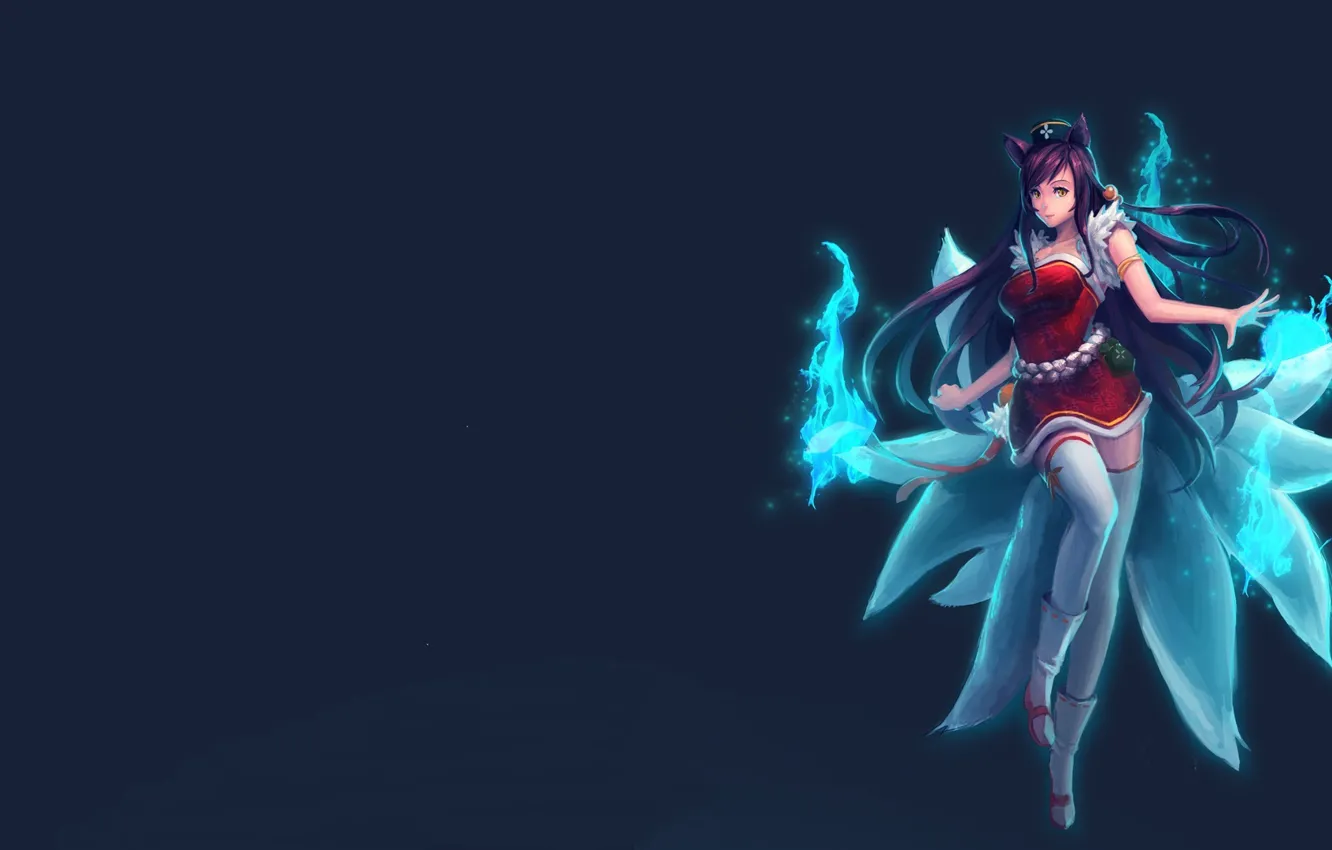 Photo wallpaper the game, anime, art, Fox, tail, League Of Legends