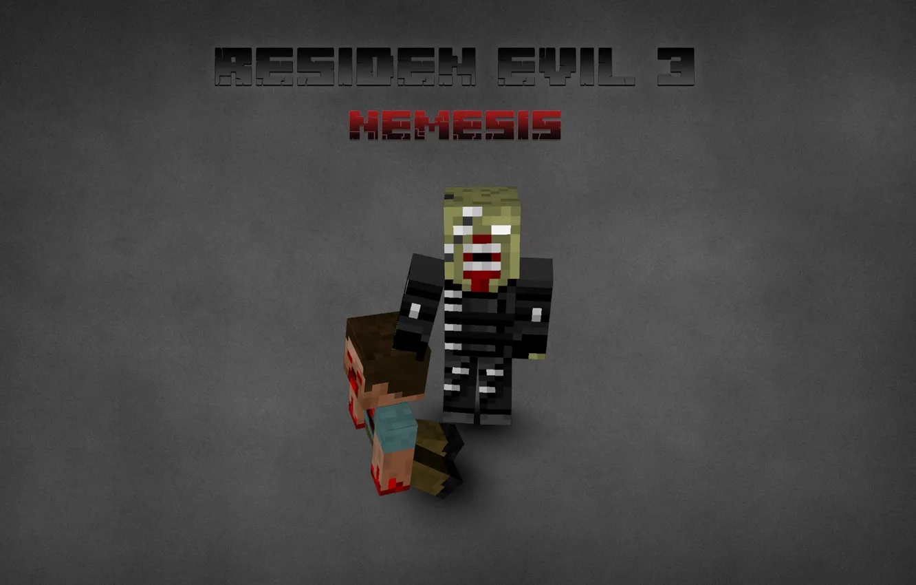 Photo wallpaper game, RESIDENT, minecraft, Nemesis