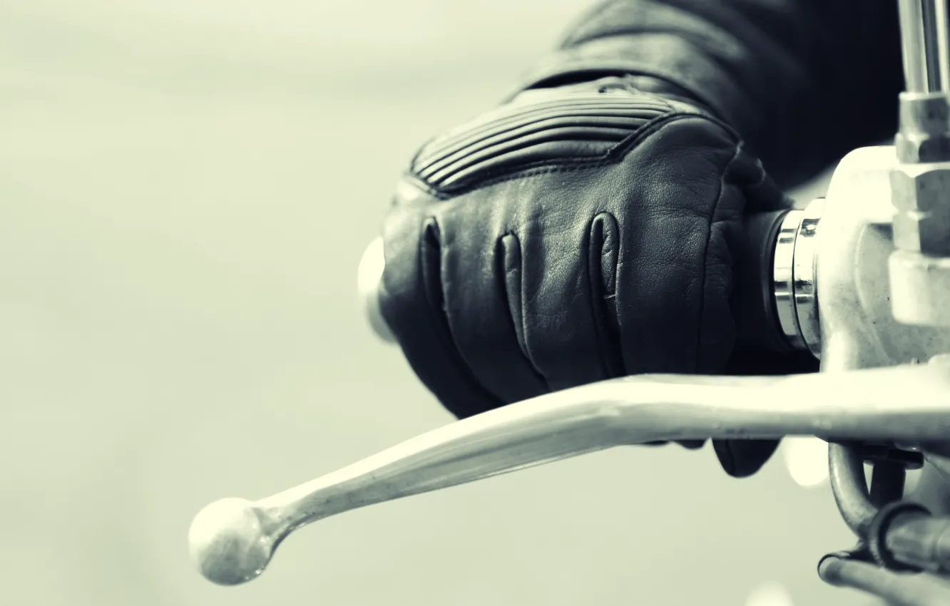 Photo wallpaper metal, motorcycle, Brake, glove