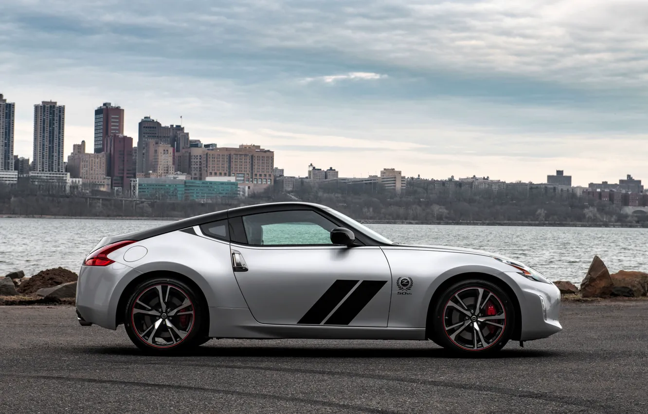 Photo wallpaper coupe, profile, Nissan, 370Z, 50th Anniversary Edition, 2020, 2019, black and silver grey