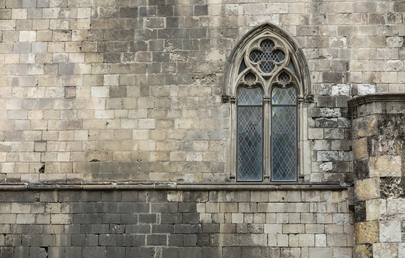 Photo wallpaper stones, wall, Window, masonry, Spain