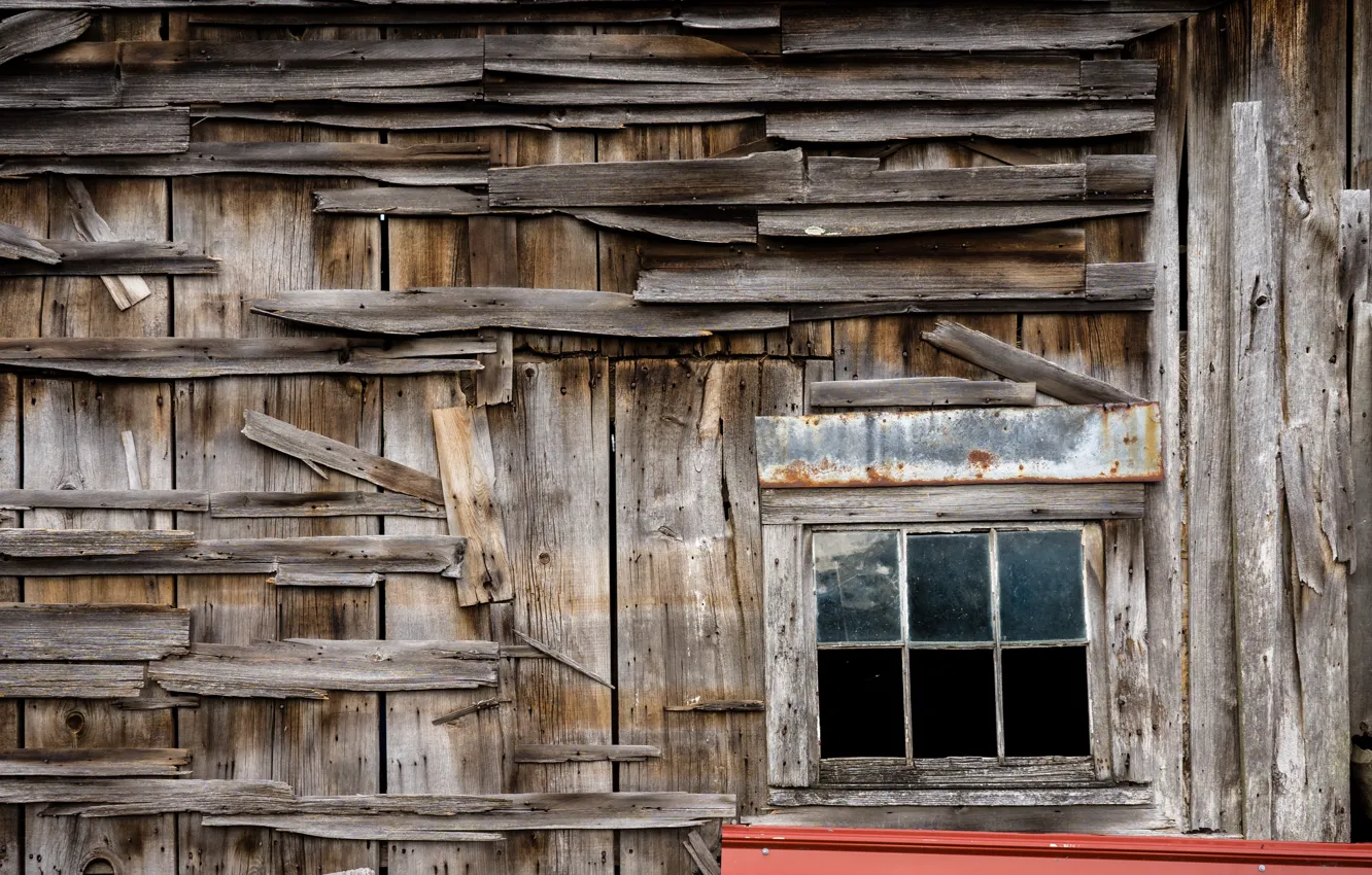 Photo wallpaper wall, window, the barn