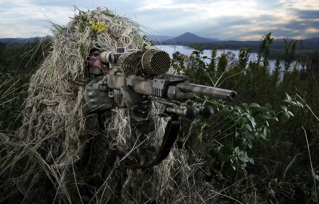 Photo wallpaper weapons, soldiers, Sniper