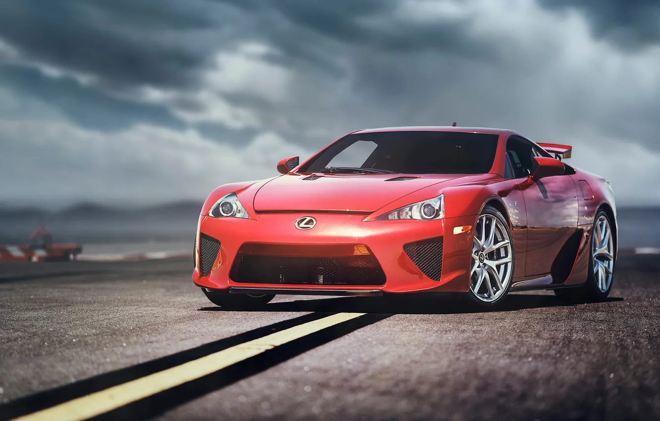 Photo wallpaper red, Lexus, red, Front, Lexus, LFA, Alex Murtaza
