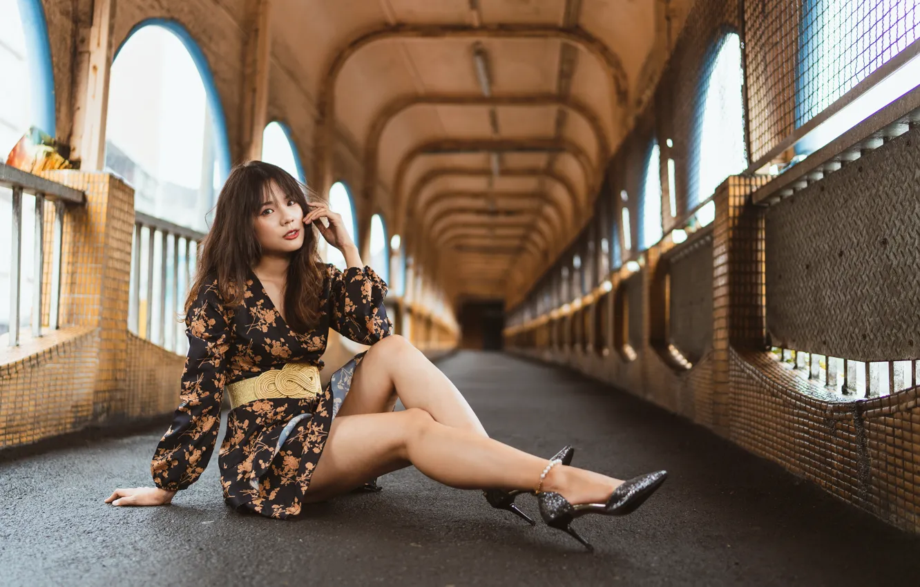 Photo wallpaper look, girl, Asian
