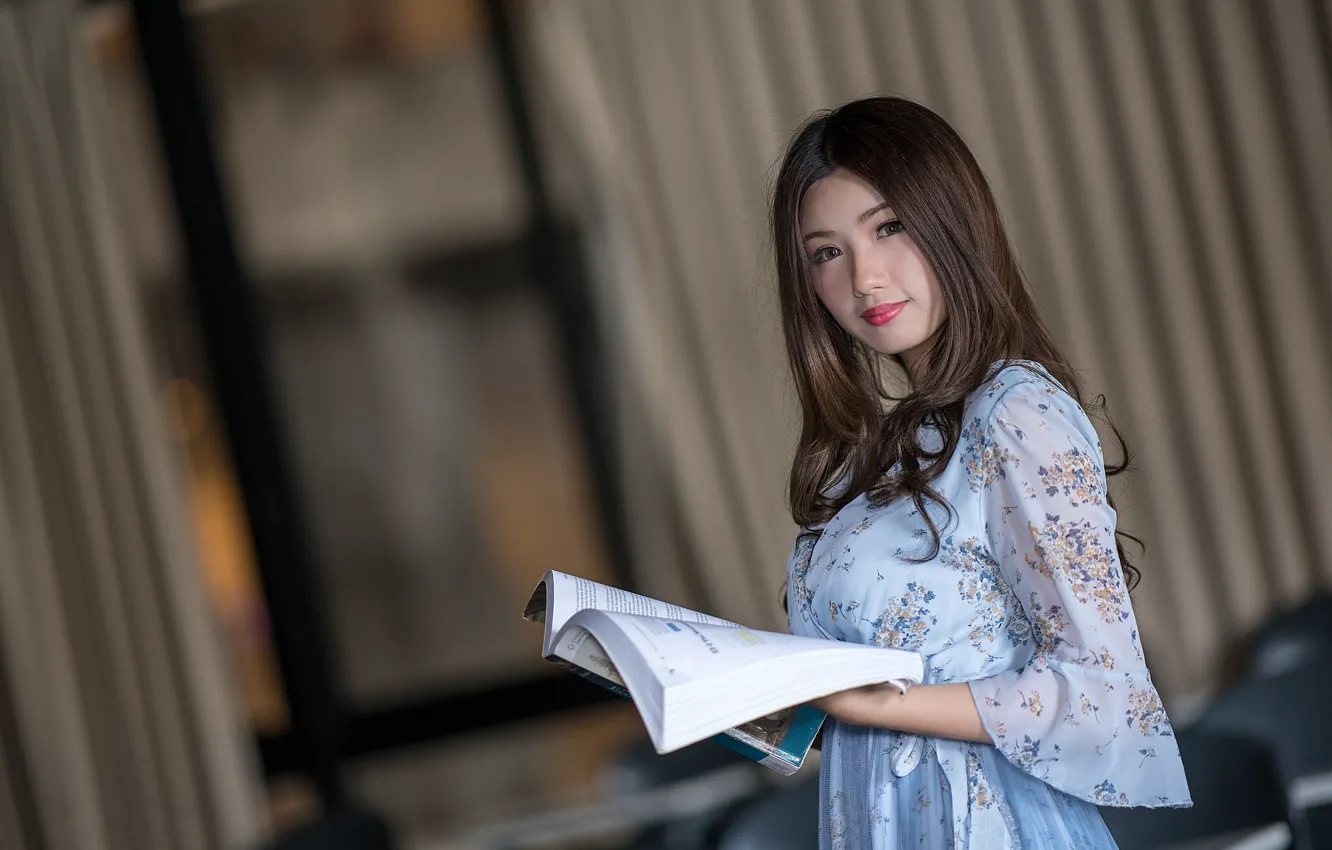 Photo wallpaper girl, Asian, cutie