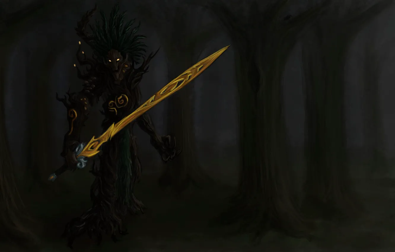 Photo wallpaper elf, art, Warhammer, ENT, Warhammer, Elven Soldier, ent, Dortha