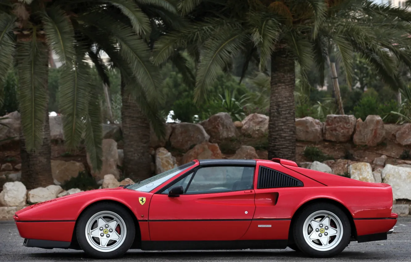 Photo wallpaper red, Ferrari, Ferrari, supercar, red, 328 GTS