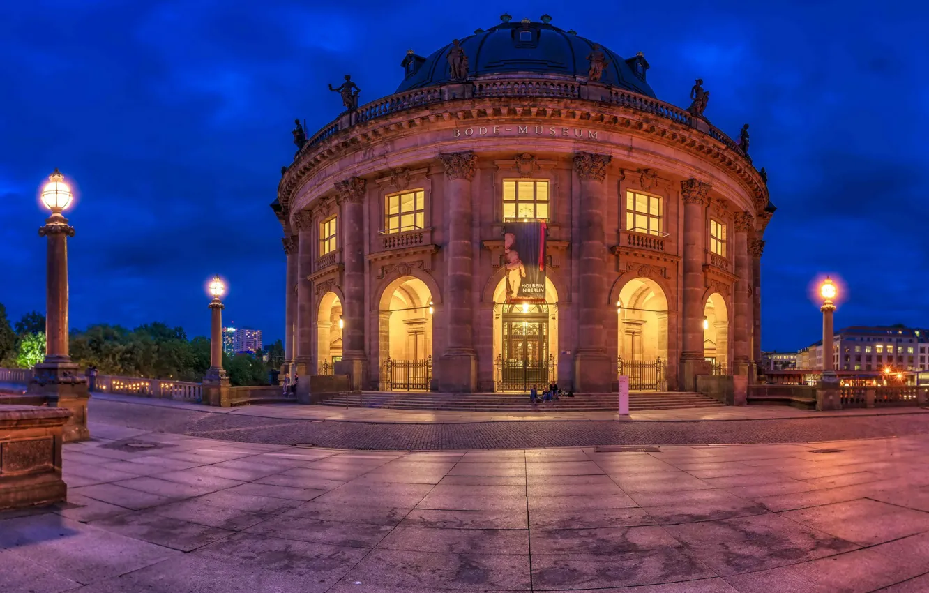 Photo wallpaper the evening, Germany, backlight, Berlin, Bode-Museum