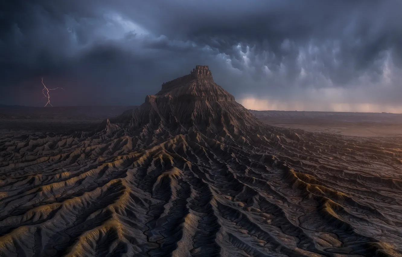 Photo wallpaper mountains, rocks, relief