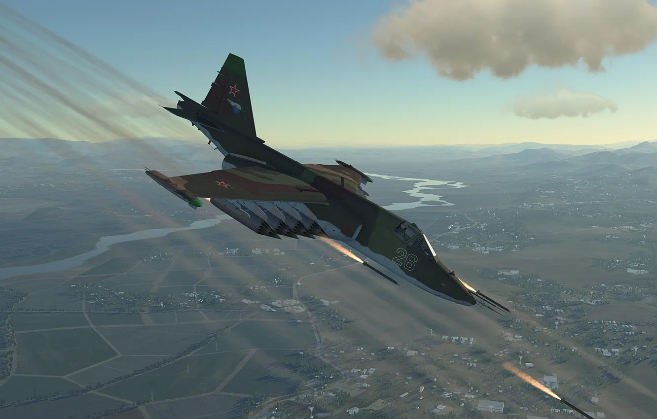 Photo wallpaper attack, Su-25, Sukhoi