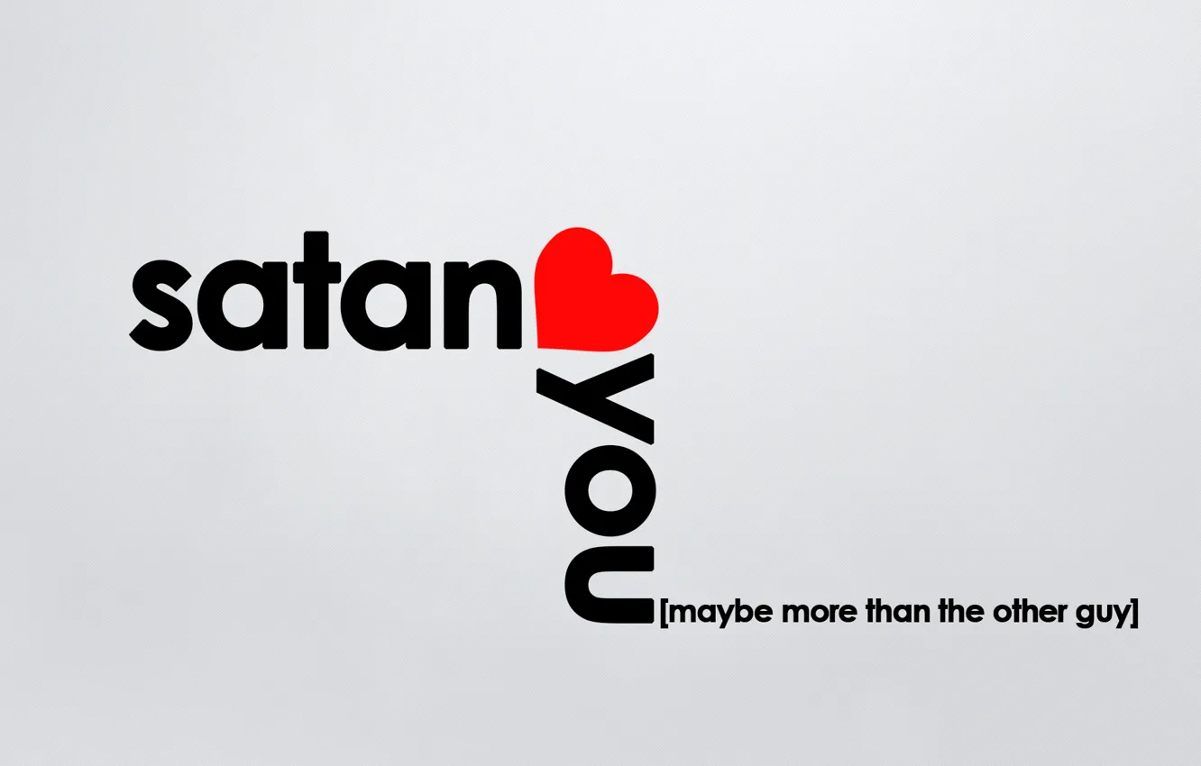 Photo wallpaper love, heart, Minimalism, Satan