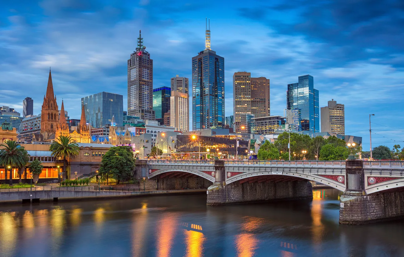 Photo wallpaper bridge, home, Australia, Melbourne