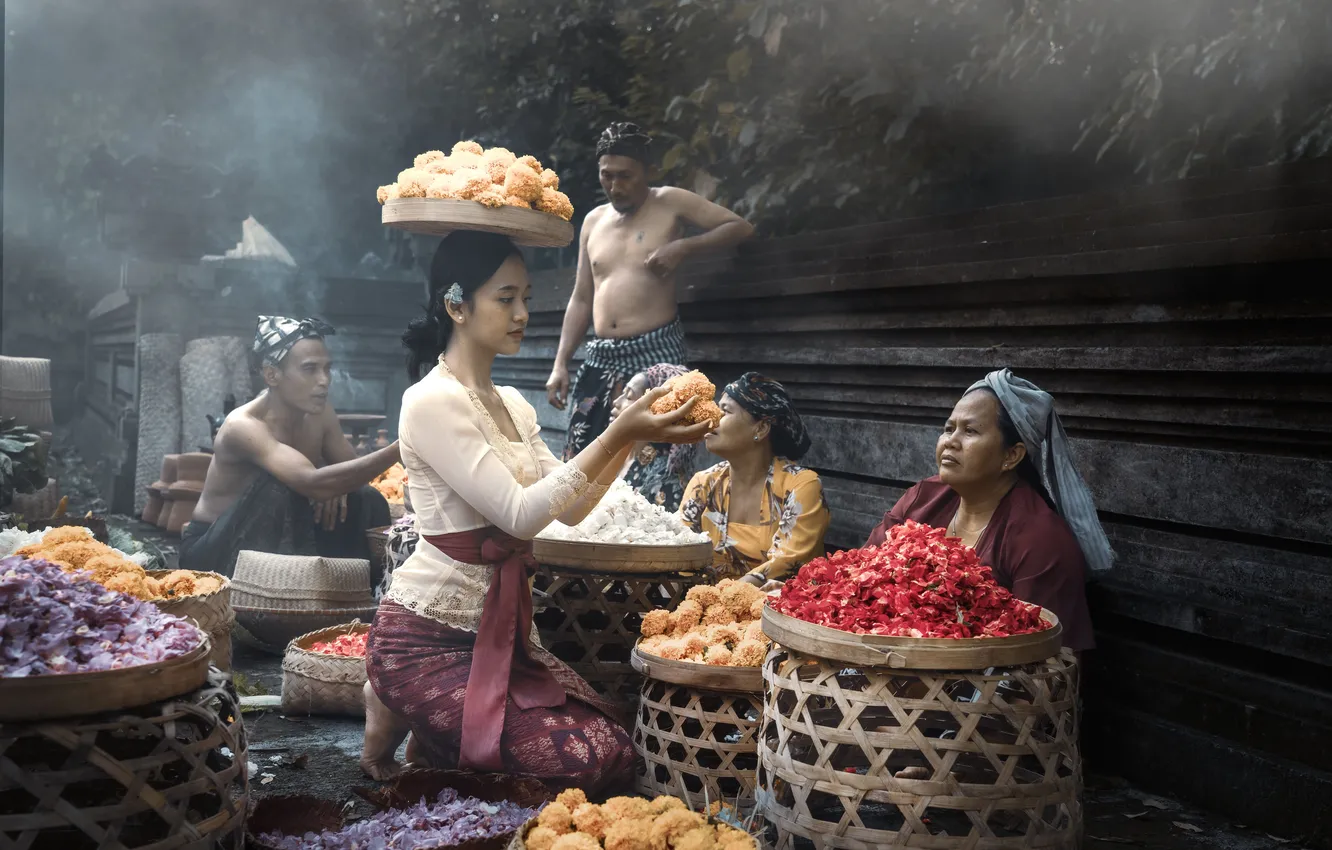 Photo wallpaper National Geographic Partners, people, village