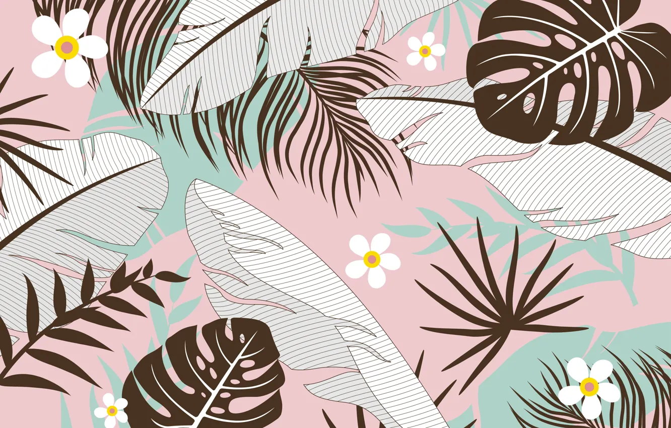 Photo wallpaper leaves, branches, background, texture