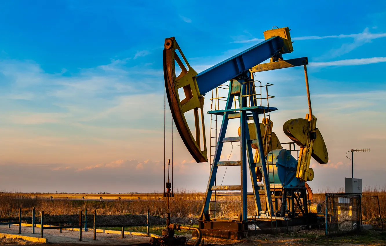 Photo wallpaper oil, gas, oil well