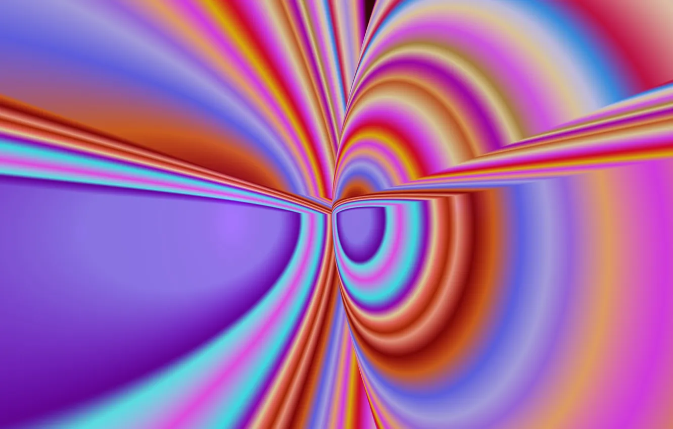 Photo wallpaper line, bright, rainbow