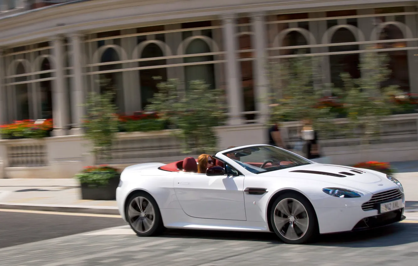 Photo wallpaper Aston Martin, Vantage, convertible, V12