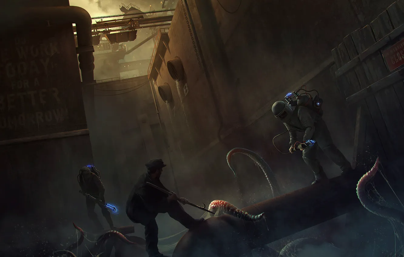 Photo wallpaper Vladimir Manyukhin, Dirty work, Dirty work