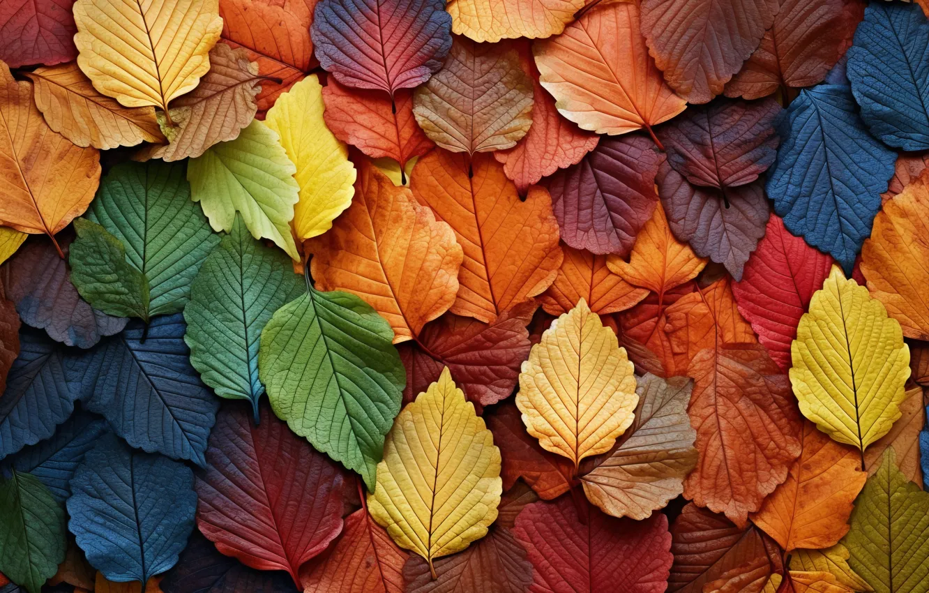 Photo wallpaper autumn, leaves, background, texture, colorful, autumn, leaves