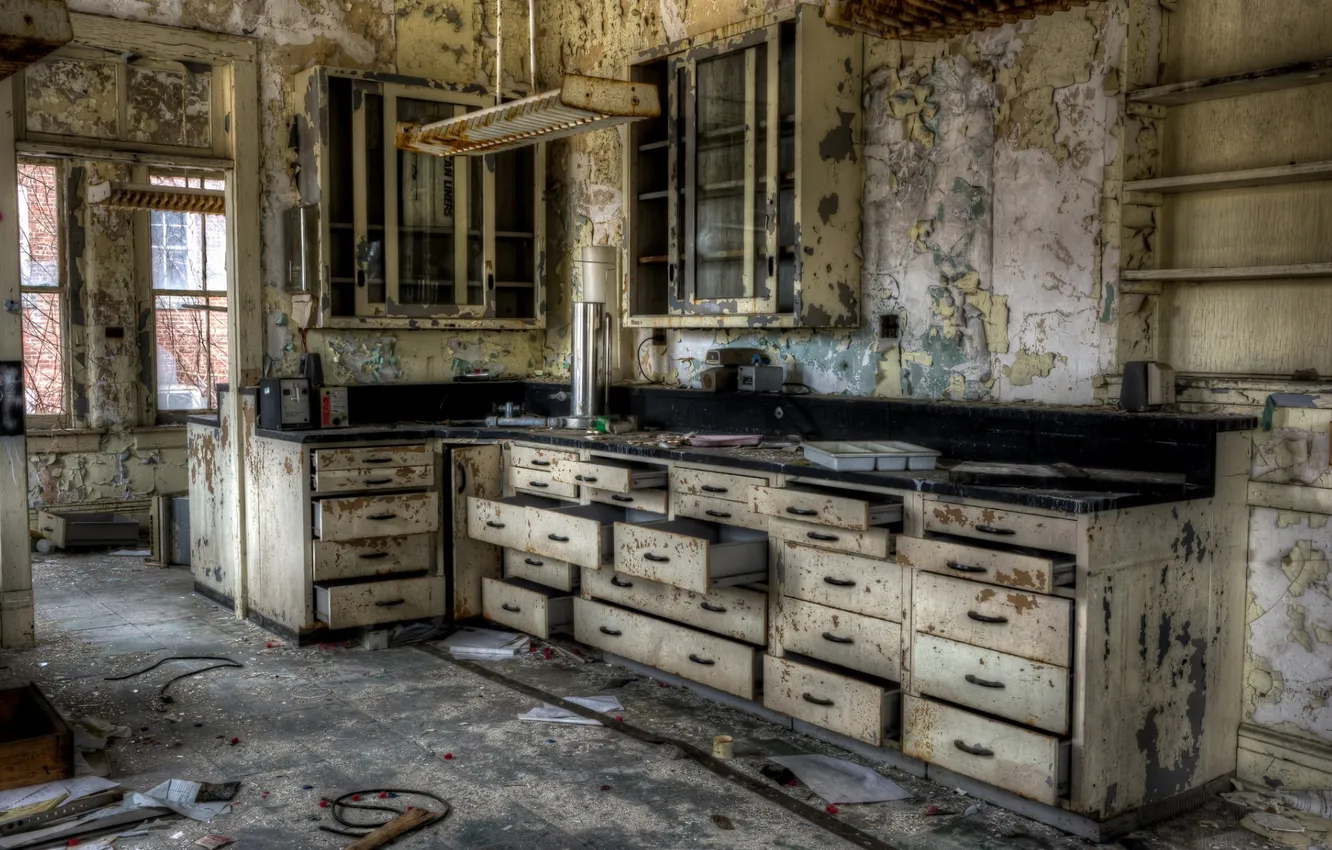 Photo wallpaper room, furniture, kitchen