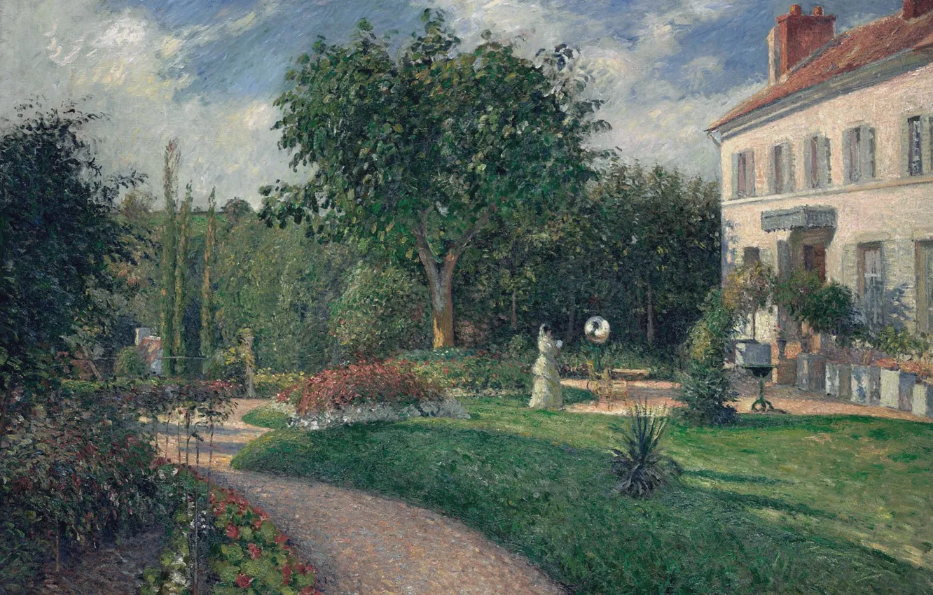 Photo wallpaper landscape, picture, Camille Pissarro, Park in Maturin
