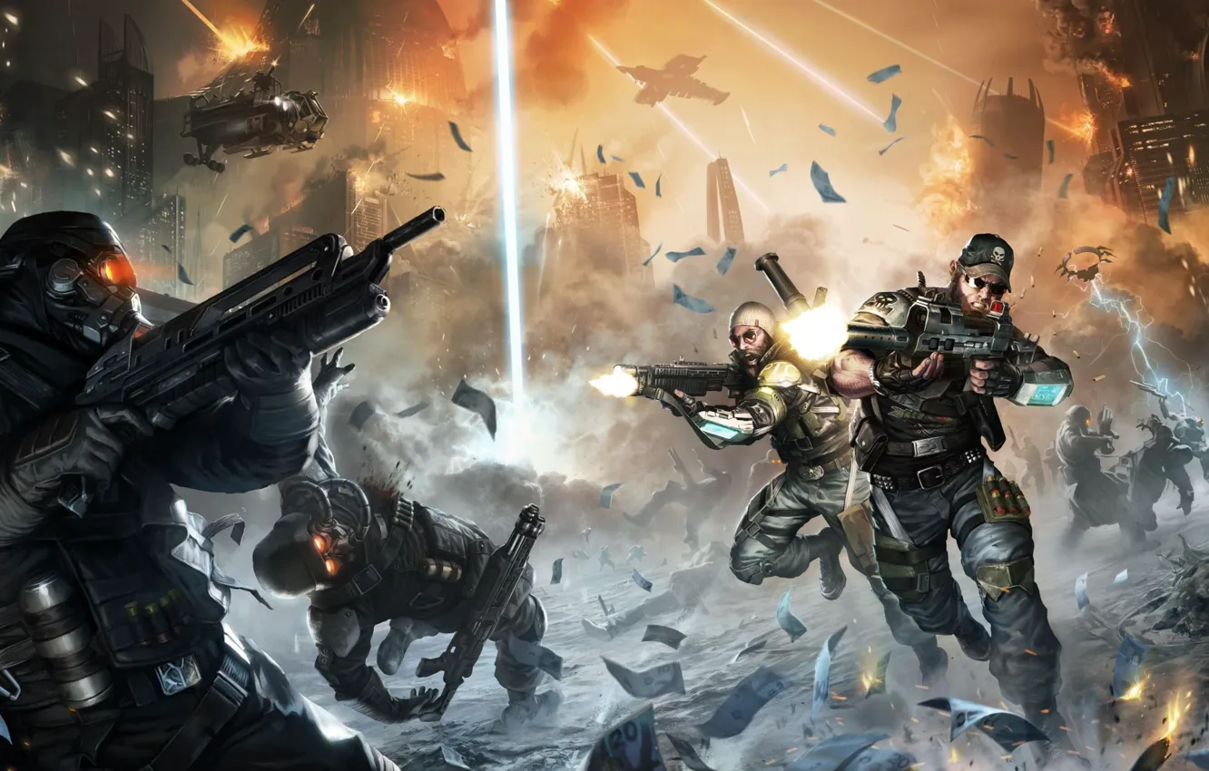 Photo wallpaper killzone, helghast, killzone 2