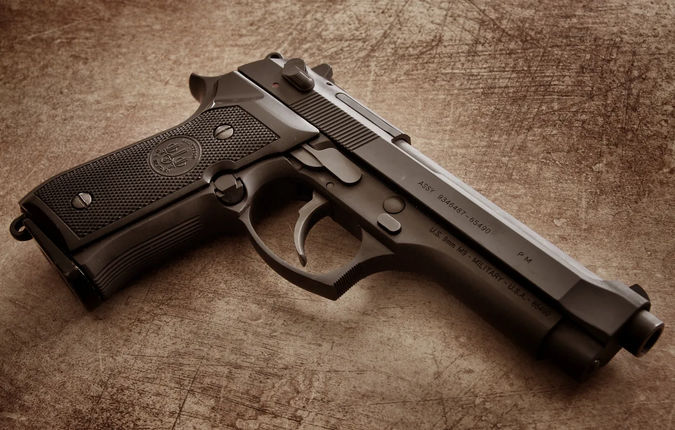 Photo wallpaper gun, Beretta, M92FS, Pneumatic