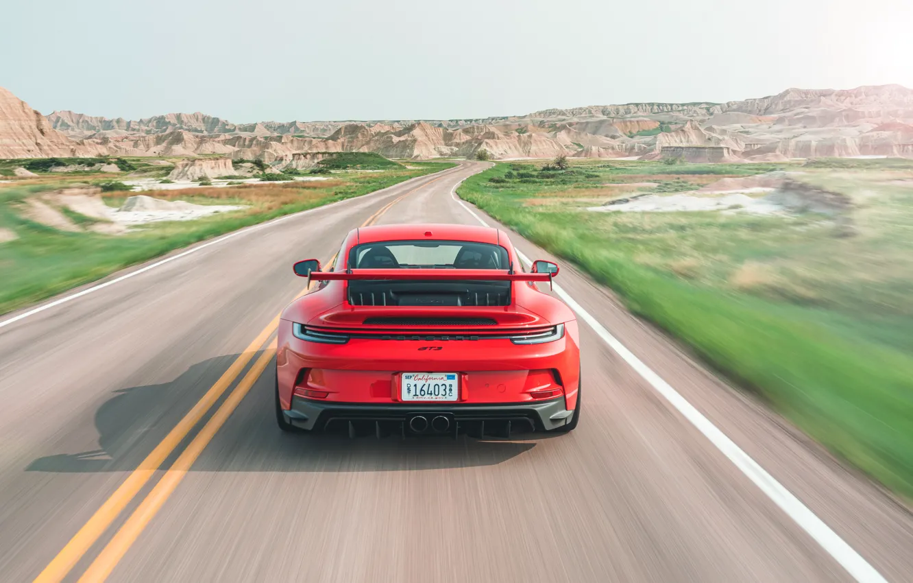 Photo wallpaper 911, Porsche, Porsche 911 GT3, rear view