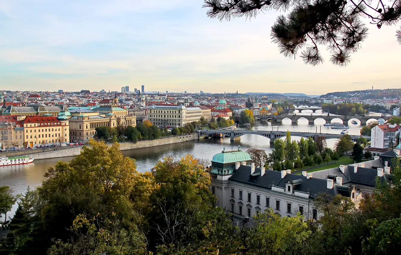 Photo wallpaper landscape, Prague, Czech Republic, the urban landscape