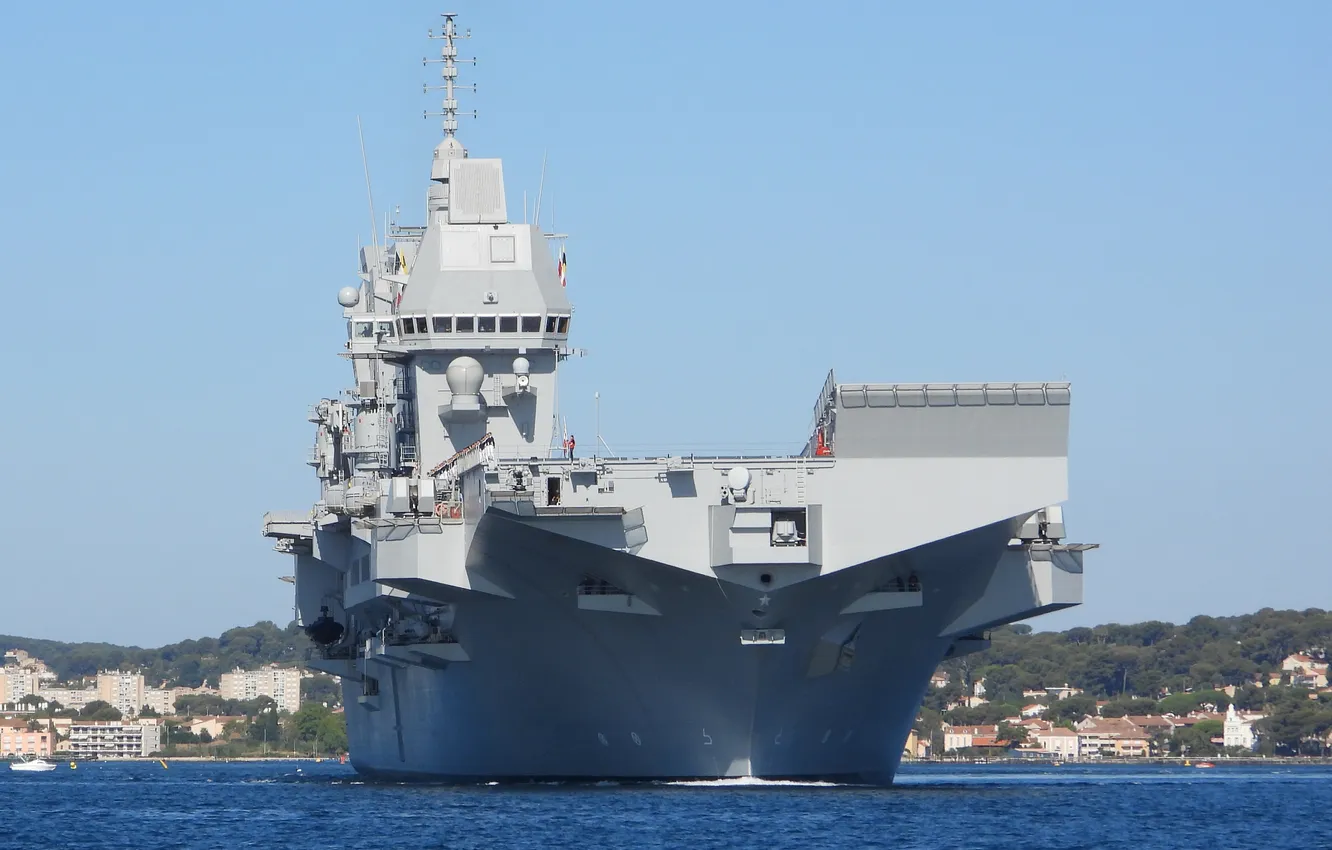 Photo wallpaper Amphibious assault, ship helicopter, The Italian Navy, LHD Trieste, L9890